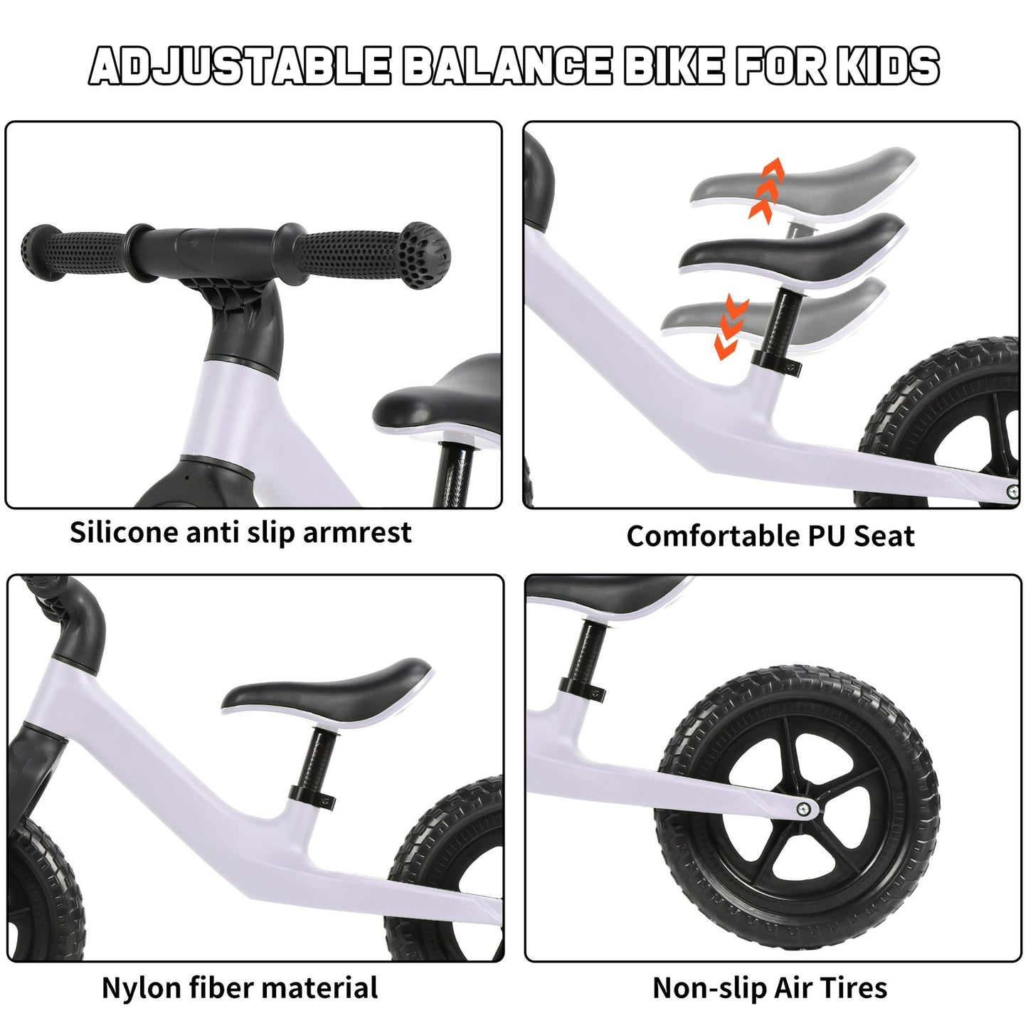 Toddler Balance Bike for 24 Months to 5 Years Old 12" Kids Balance Bicycle Gift for Age 2-3 Boys Girls
