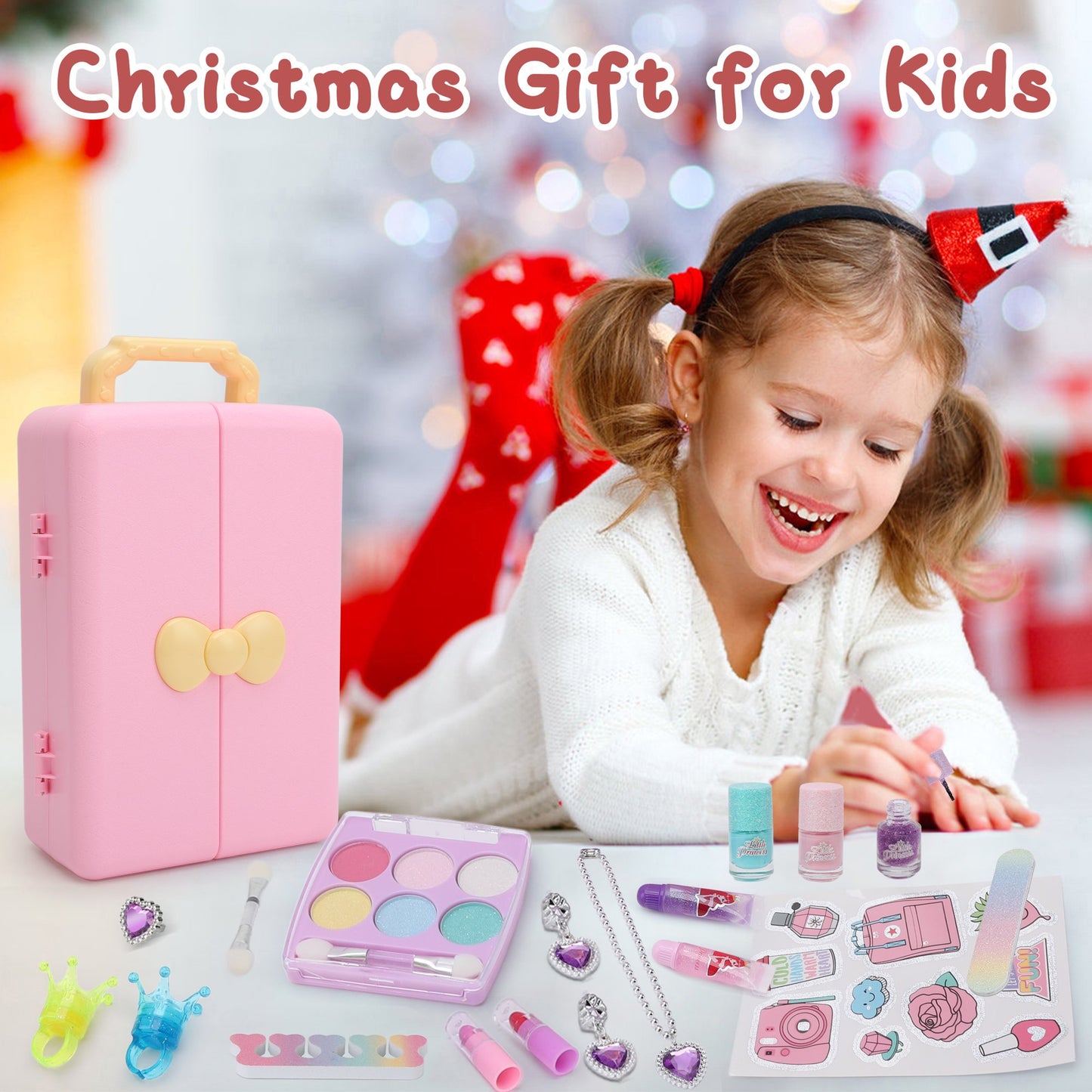 Kids Makeup Set, Gifts For Girls, 19 Pcs Makeup Toys, Washable Little Girl Princess Makeup Toys With Makeup Bag, Suitable For Birthday Christmas Gifts For 4 5 6 7 8 9 Years Old Girls