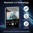 132GB MP3 Player with Bluetooth 5.0, 2.4 in Full Touch Screen Portable Digital Lossless Music Player with Speaker & Earphones, FM Radio, Voice Recorder, E-Book, Supports up to 256GB SD Card