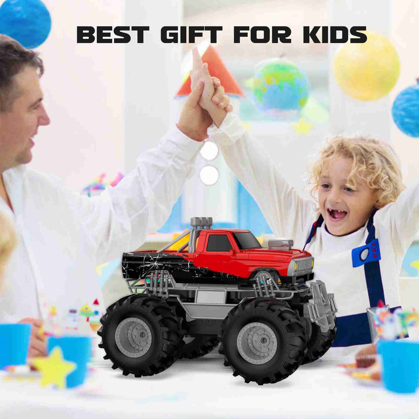 Amphibious RC Car 2.4GHz 1:16 All Terrain Waterproof Monster Truck & Boat for Kids, Perfect Christmas Gift for Boys Girls