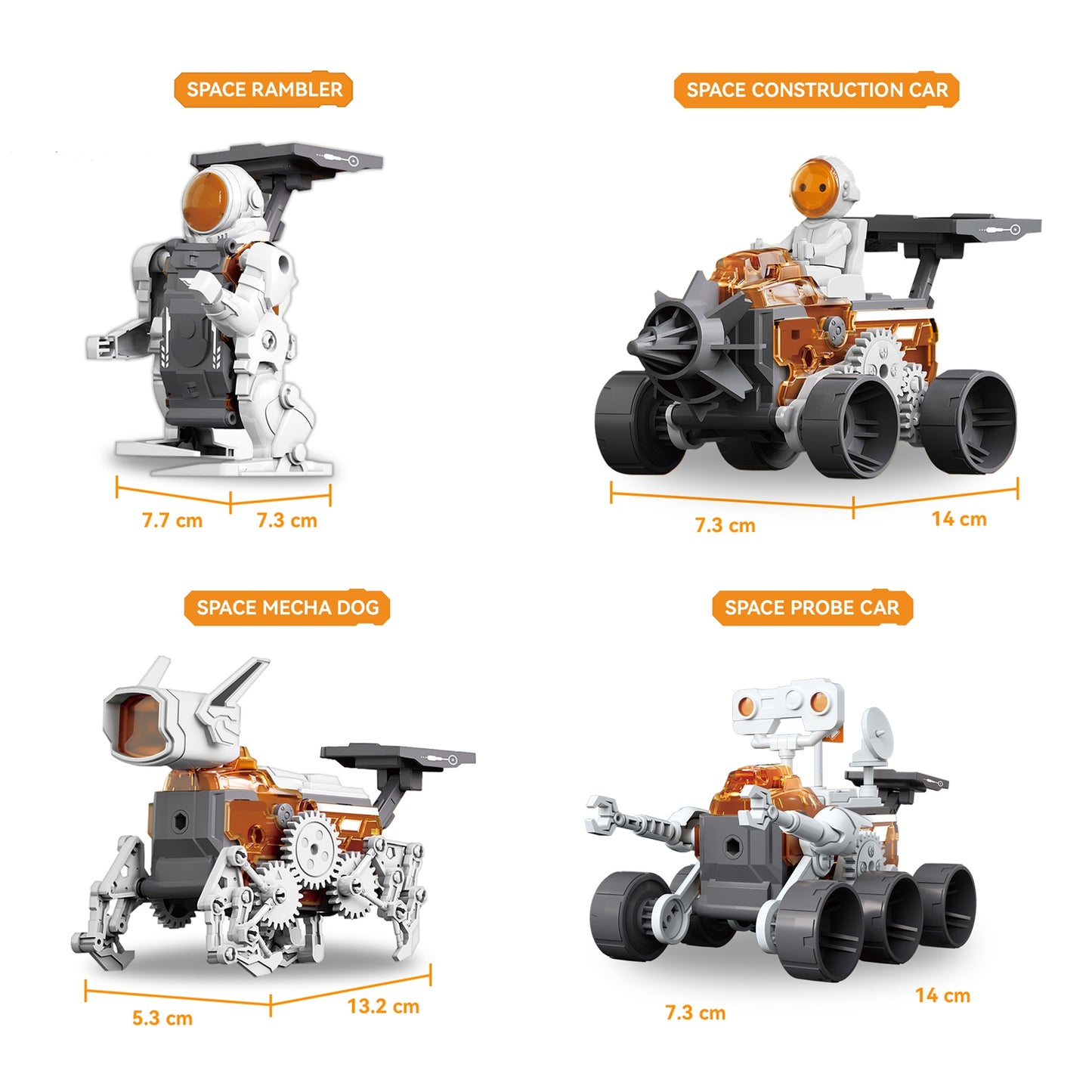 FAGINEY 4-in-1 Building Science STEM Kits, Solar Robot Toys for Kids Ages 8-14+, STEM Projects DIY Space Toys Birthday Gifts for Boys Girls Ages 8-16 Teens
