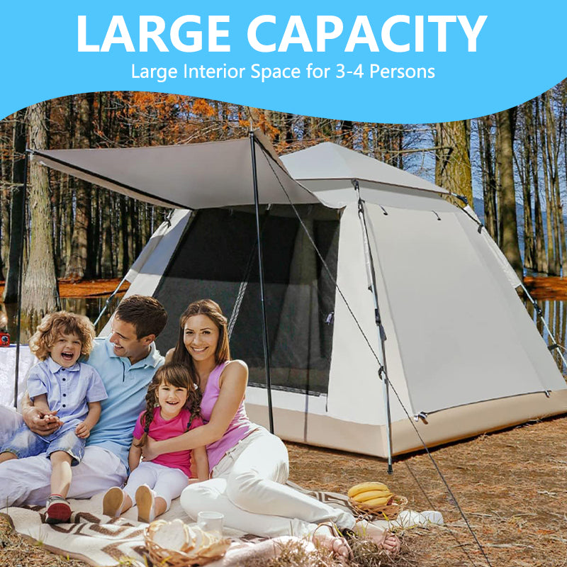 Pop Up Tents for Camping, 2/3/4 Person Camping Tents with Quick Setup Folding Pop Up Tent | Backpacking Tent for Hiking, Travel, or Beach | Inflatable Tents for Camping | Waterproof Tent for Beach