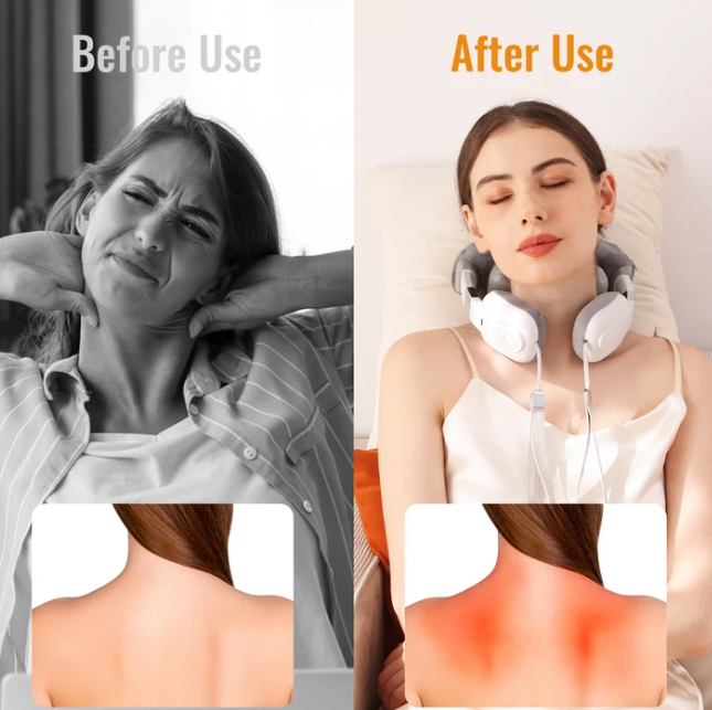 AMONSEE 5D Neck and Shoulder Massager with Heat for Pain Relief and Deep Tissue Massage