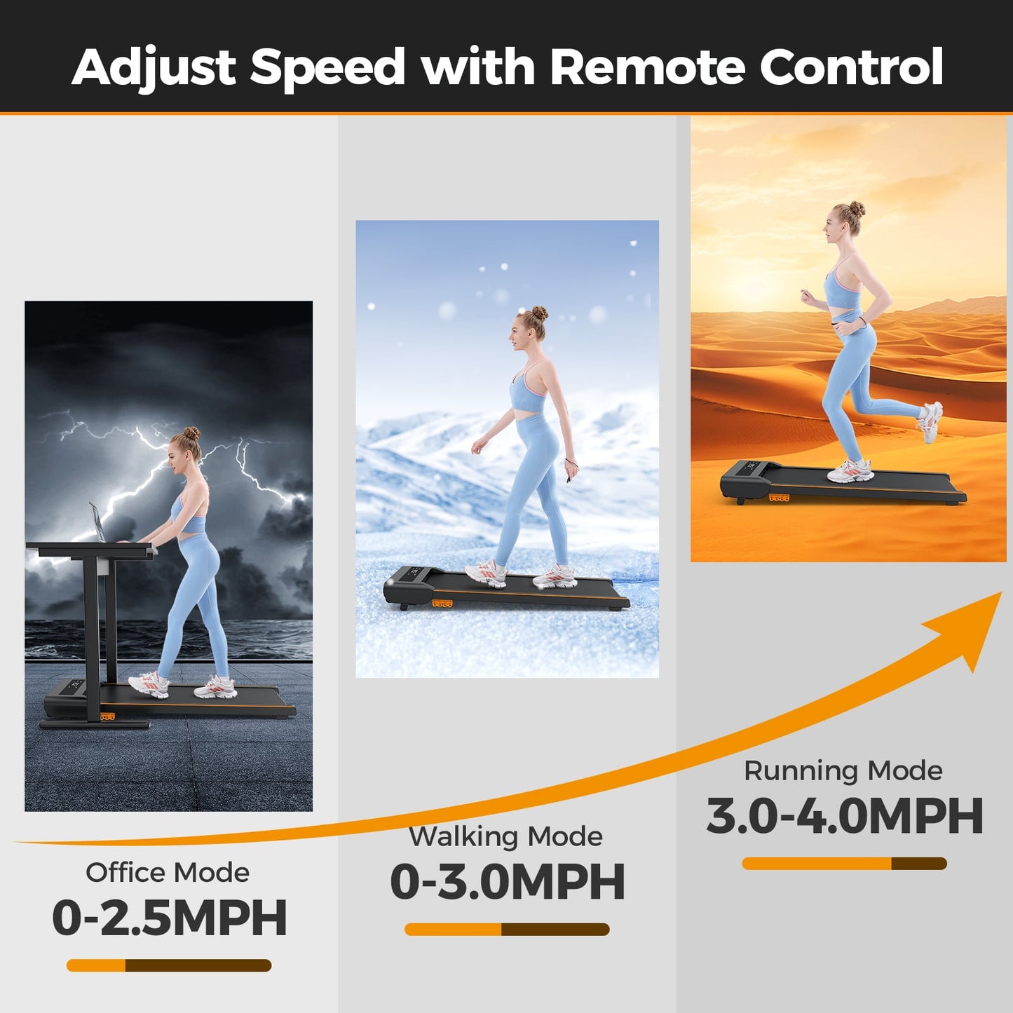 2 in 1 Walking Pad ,Electric Treadmill with Speaker and Remote Control, 2.5HP Walking Jogging Machine for Home/Office