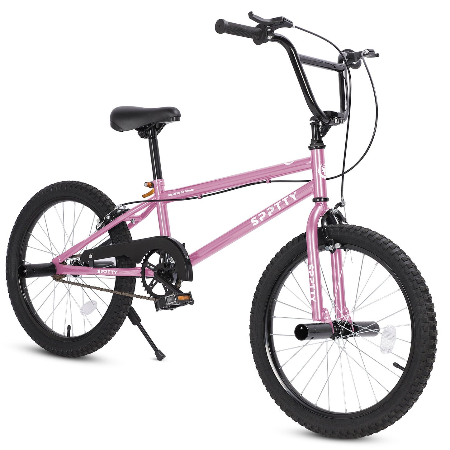 SPPTTY 20" Freestyle BMX Bike with 4 Pegs,Kids Bicycle for Teen Beginner, Age 7-14 Years