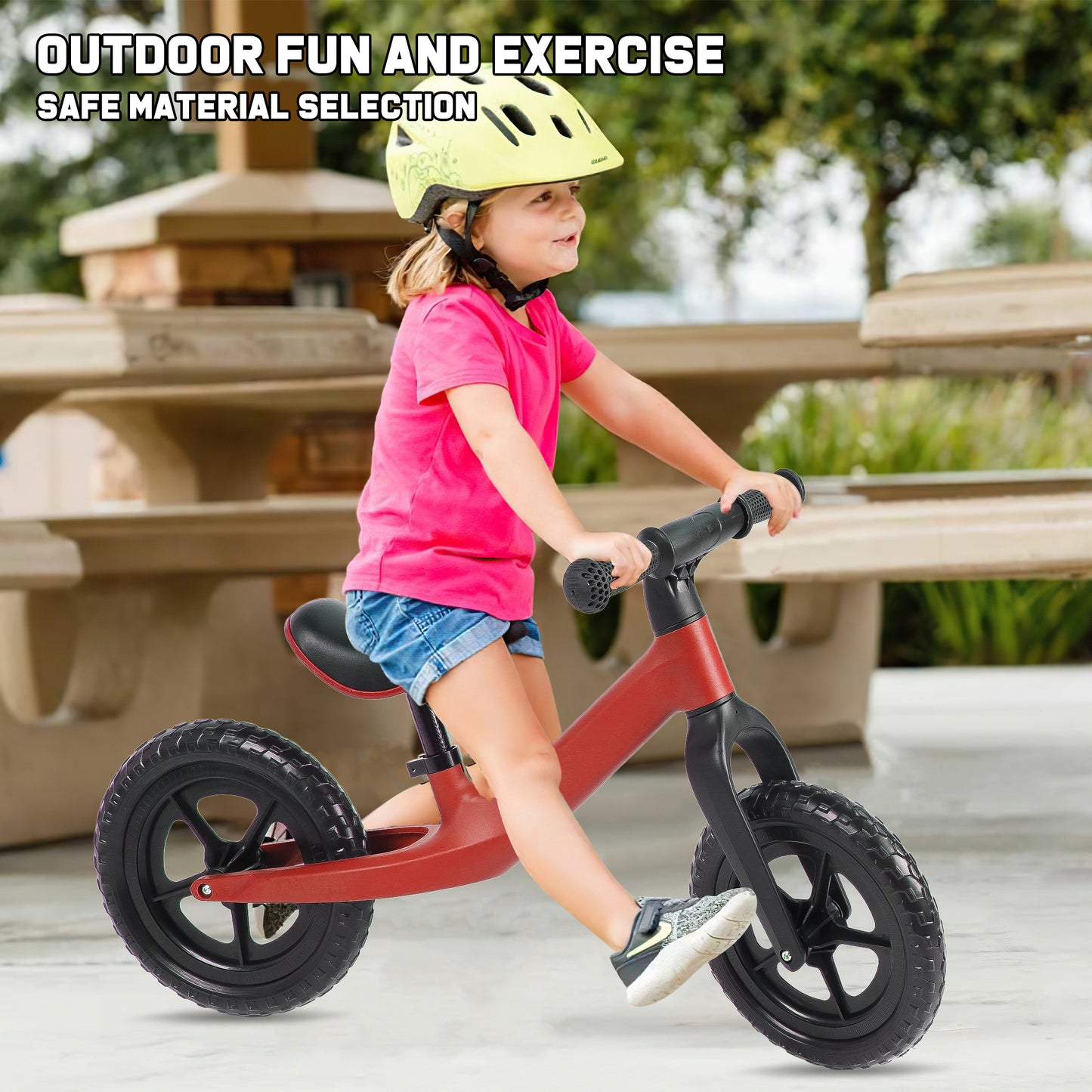 12" Balance Bike for Kids Toddlers Age 18 Months to 5 Years Old Boys Girls Baby Balance Bike Bicycle Gift for 2-4 yrs Old,Red
