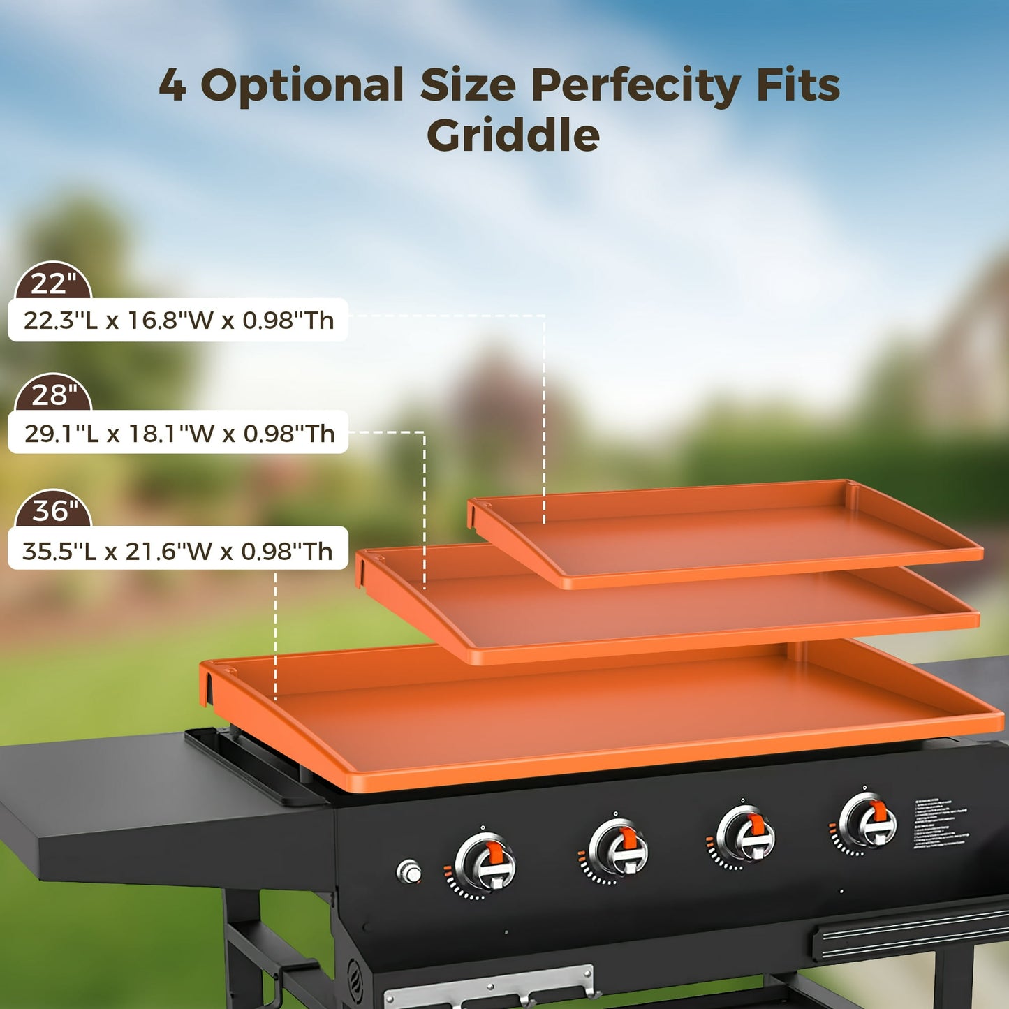 Crtynell Silicone Griddle Mat, Grill Cover,36" Griddle Mat Protective Cover for 36 in Griddle, Heavy Duty Food Grade Silicone Mat