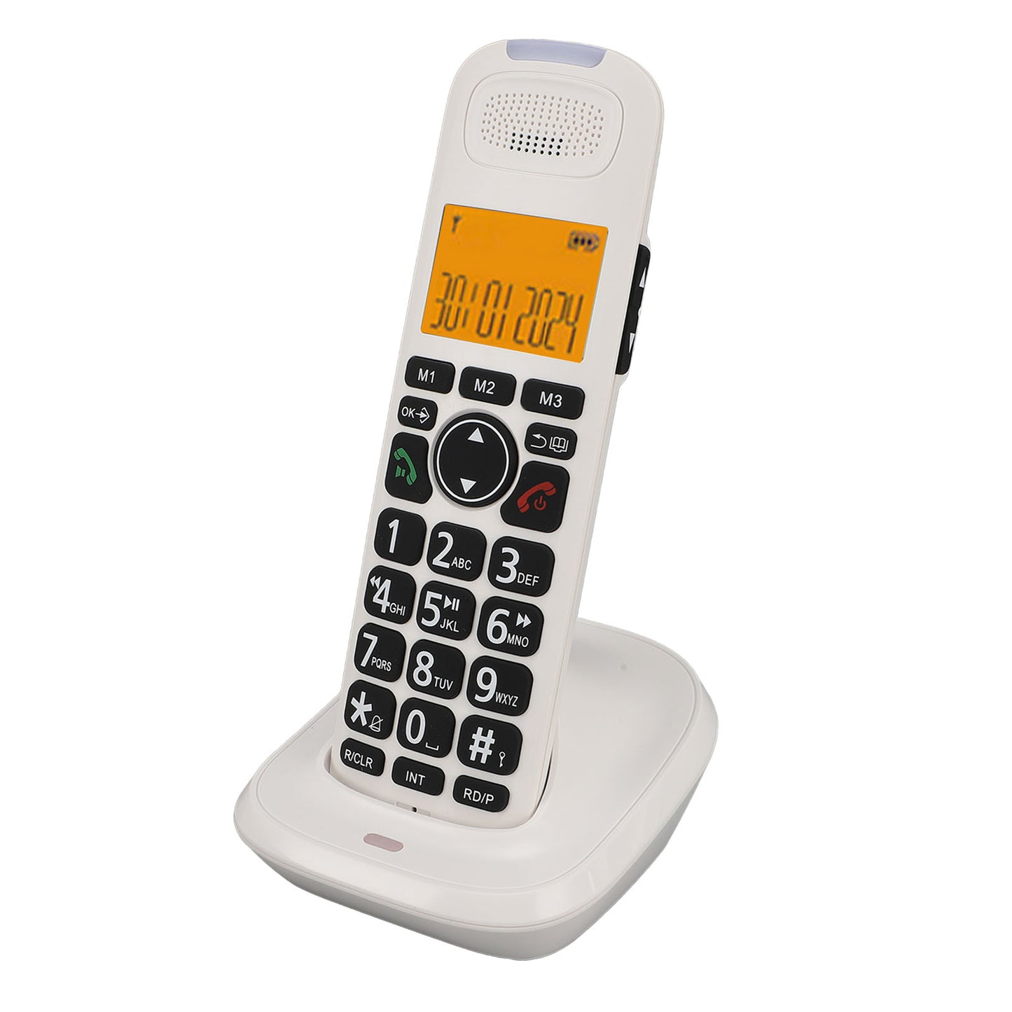 Expandable Corded/Cordless Phone System with Answering Machine, Big Button Senior Phone with Caller ID/Call Blocking & Handset/Amplified Speakerphones, Landline Business Telephones, White