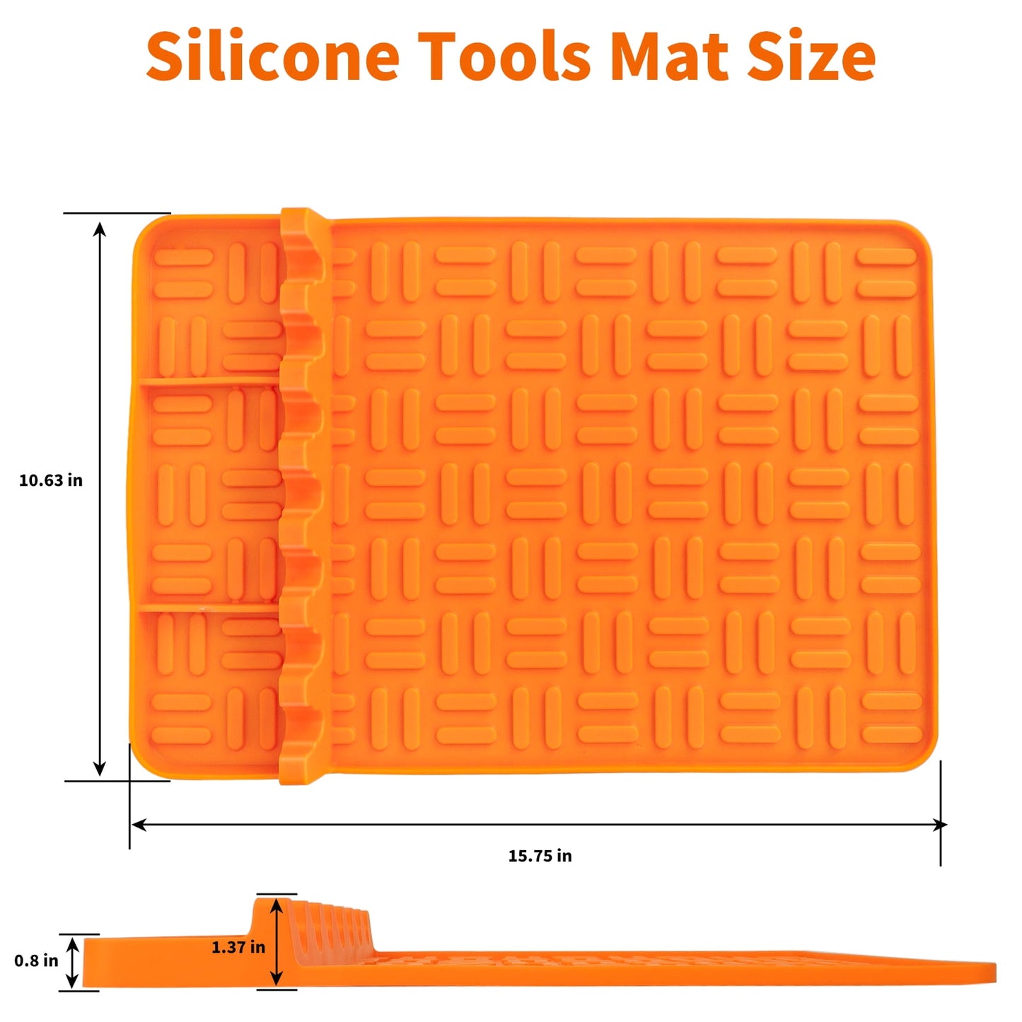 2PCS Silicone Grill Mat Compatible with Grill, Silicone Griddle Tools Spatula Mat with Drip Pad, (Orange)