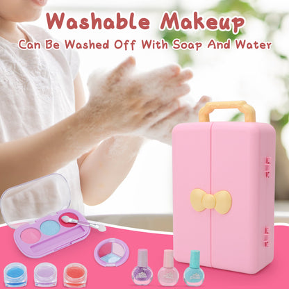 Kids Makeup Set, Gifts For Girls, 25 Pcs Makeup Toys, Washable Little Girl Princess Makeup Toys With Makeup Bag, Suitable For Birthday Christmas Gifts For 4 5 6 7 8 9 Years Old Girls