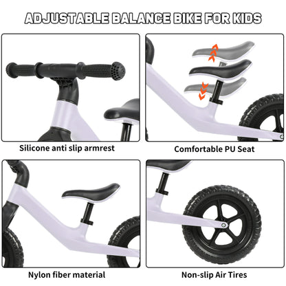 Toddler Balance Bike for 24 Months to 5 Years Old 12" Kids Balance Bicycle Gift for Age 2-3 Boys Girls