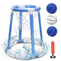Pool Basketball Hoop for Kids, Floating Inflatable Toys with Pool Balls and Pump, Pool Basketball Toys Swimming Pool Toy for boys and Girls