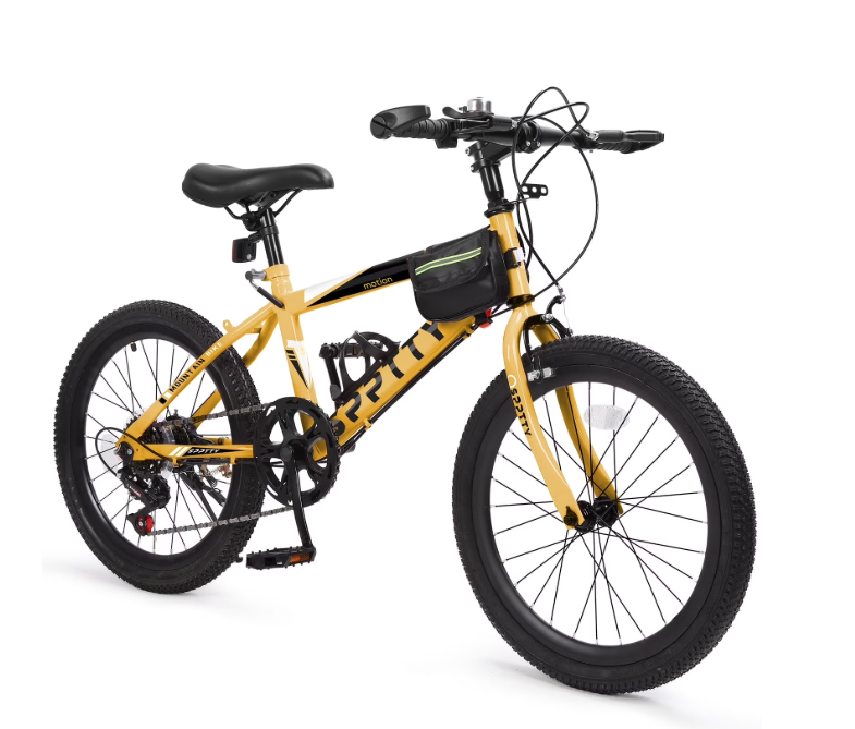 SPPTTY 20-24 inch Bike,6-Speed Mountain Bike for Men Women Boys Girls,Comfort Saddle,Yellow