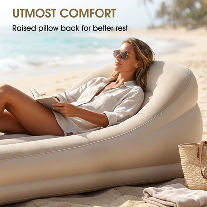 FAGINEY Inflatable Sofa Bed 78.74x51.96x23.62in Blow Up Couch Folding Air Mattress Bed for Home Camping