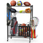 Garage Storage System, Garage Organizer with Baskets and Hooks, Sports Equipment Organizer for Sports Gear/Toys