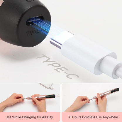 Portable Electric Nail File with 11 Nail Drill,Manicure Pedicure Polishing Tools for Home Salon Use