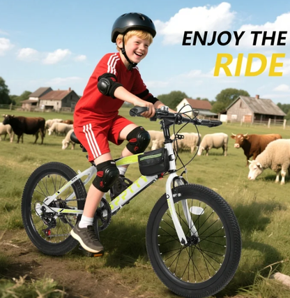 SPPTTY 20-24 inch Bike,6-Speed Mountain Bike for Men Women Boys Girls,Comfort Saddle,Yellow