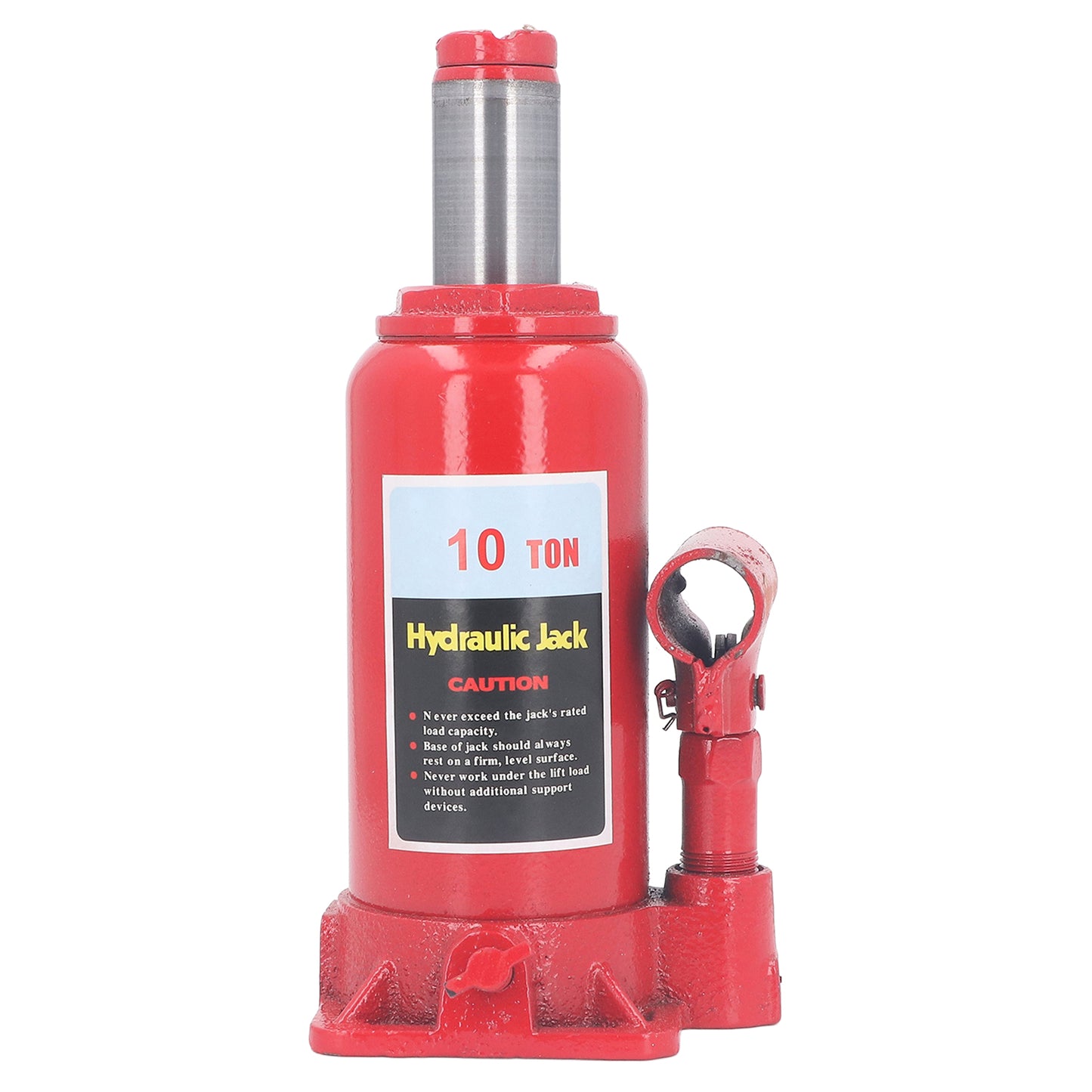 10 Ton Welded Bottle Jack Hydraulic Car Jack, (22046 lbs) Capacity, Red, Hand Operated Low Position Bottle Jack