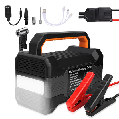 Car Jump Starter with Air Compressor,5000A Paek 20000mAh Car Battery for 8L Gas/7L Diesel Engine, 12V Jump Box Battery Jumper with 150 PSI Tire Inflator Air Pump & LED Light