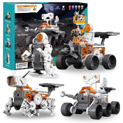 FAGINEY 4-in-1 Building Science STEM Kits, Solar Robot Toys for Kids Ages 8-14+, STEM Projects DIY Space Toys Birthday Gifts for Boys Girls Ages 8-16 Teens