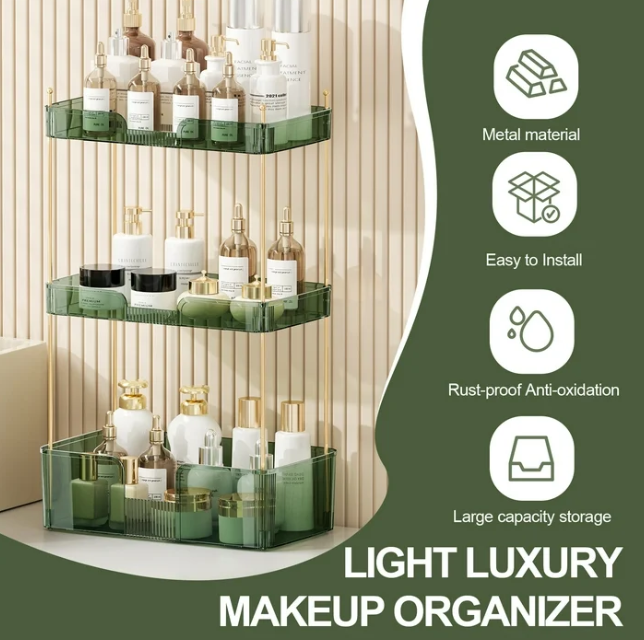 3 Tier Bathroom Cabinet Organizer,Multi-Purpose Under Sink Organizers and Storage for Kitchen