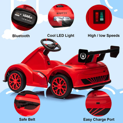 12V Electric Car Go Kart for Kids, Ride on Cars with Remote Control for Boys Girls,Children Vehicle Toy Gift