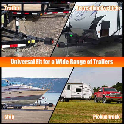 Trailer Lock Fits 2-5/16 Inch Couplers, Secures Safety Chains Anti-Theft Ball Hitch Lock, Pry-Resistant & Heavy-Duty Trailer Hitch Locks For Rv Camper Trailer Truck Pickup Boats