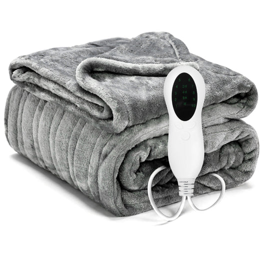 Heated Blanket Electric Throw - 51"x63" Heating Blanket Throw 2/4/8H Hours Auto-off 10 Heat Level Heat Blanket Over-heat Protection Flannel Machine Washable Gift for Grandma,ETL & FCC for Home Office