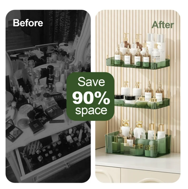 3 Tier Bathroom Cabinet Organizer,Multi-Purpose Under Sink Organizers and Storage for Kitchen