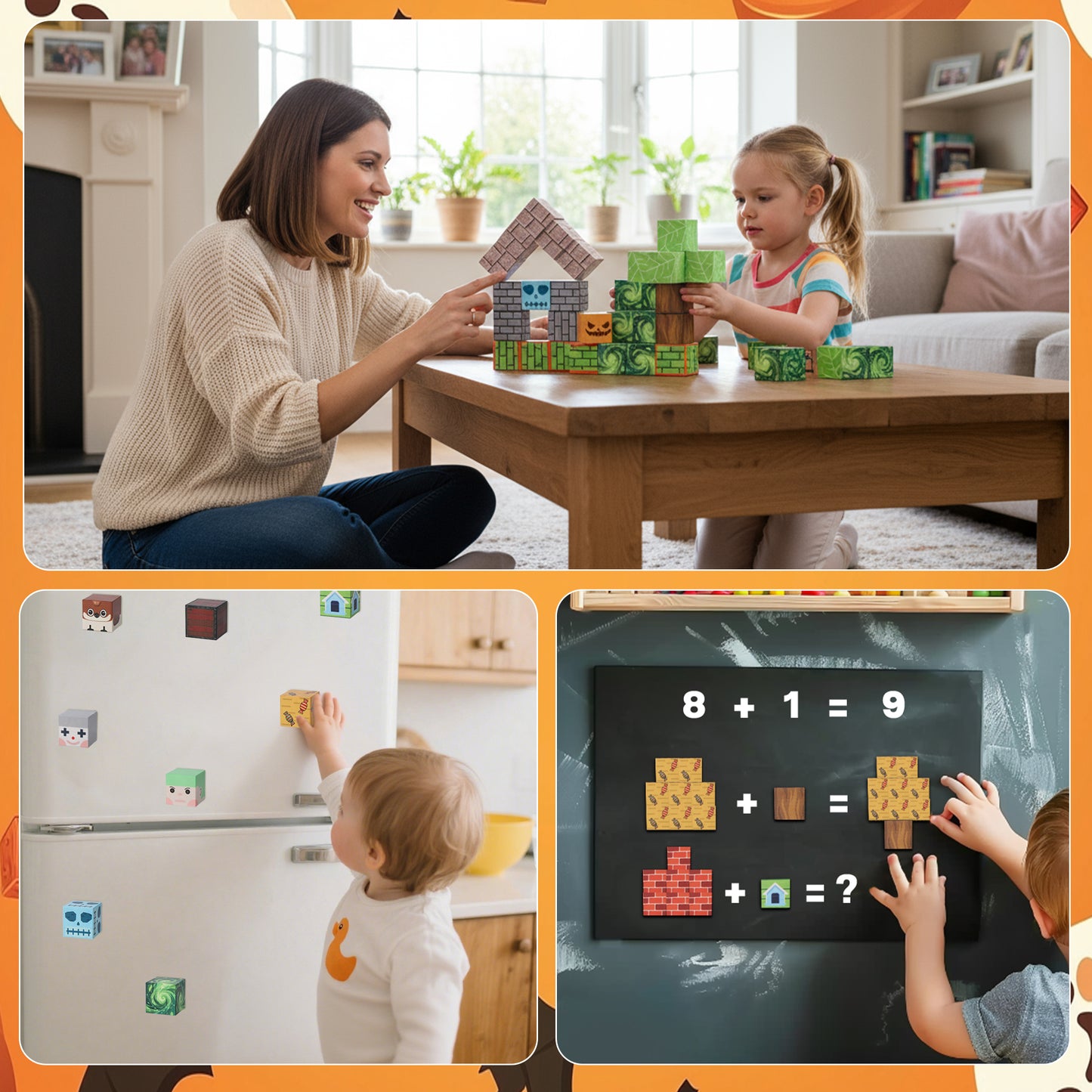 Crtynell 100PCS Magnetic Blocks - Build a Fantastic Adventure World Set for Boys & Girls Age 3-5 6-8, Sensory Toys for Toddlers Birthday Christma Gifts for 3+ Years Old Girls Boys