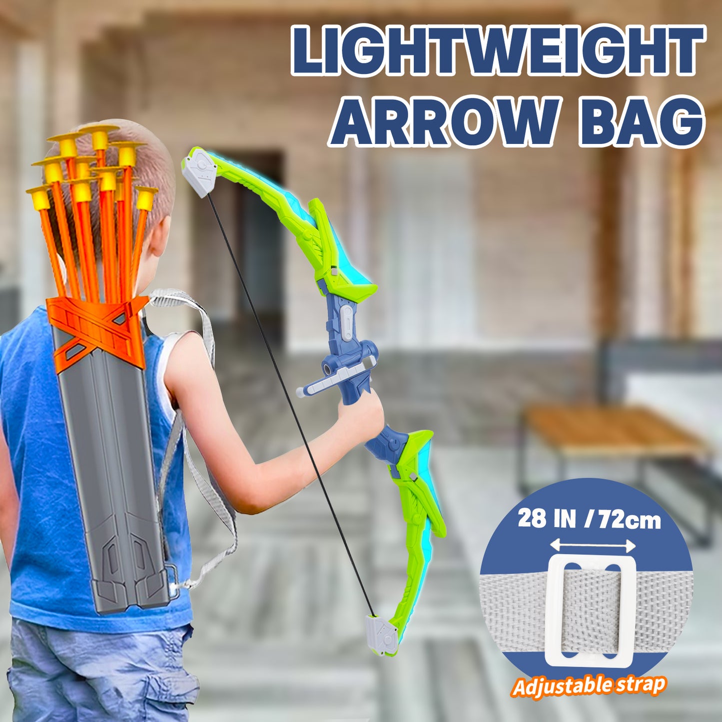 2 Pack Bow and Arrow Toy Set for Kids Boys Girs with Target&Quiver, Archery Targets Outdoor Toys for Toddlers 3+