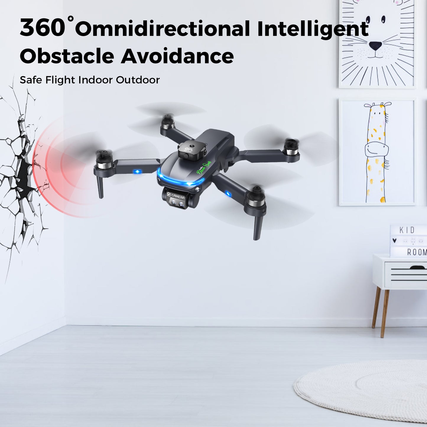 Drone with Camera for Adults Kids, 1080P FPV Mini RC Drones, 3 Batteries, One Key Take Off-Landing, Headless Mode, Wifi Brushless S118 RC Quadcopter Toys Gifts for Beginners