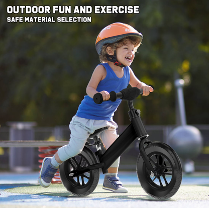 Kids 12'' Balance Bike Ride with Lighting up Wheels No Pedal Bike for Toddlers Age 2-5