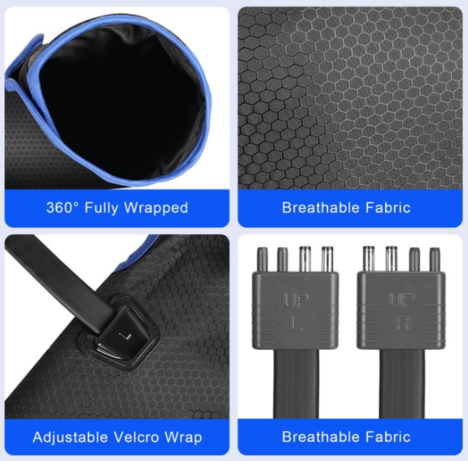 AMONSEE Leg Massager with Heat and Compression, Relaxation and Pain Relief with 6 Modes 3 Vibration