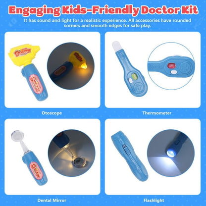 22 Pcs Doctor Kit for Kids,Deluxe Pretend Play Medical Kit Toy with Real Stethoscope, Doctor Toys for Toddlers Boys Girls Ages 3-8