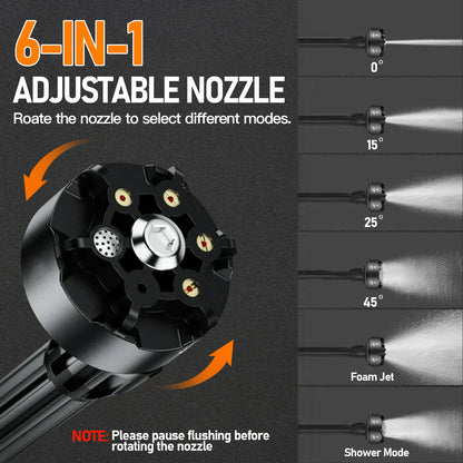 Cordless Pressure Washer, 1000PSI Cordless Power Washer with 33FT Water Hose & Brushless Motor, 4.0Ah Battery & Charger, 6-in-1 Nozzle, 4 Gears Pressure Touch Screen, Powerwasher for Cars/Yard