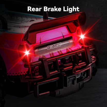 DOMQGA Remote Control Car for Boys Girls,1:20 Off Road RC Car with Cool Lights,2.4 GHz RC Monster Truck All Terrains Electric Toy Car with 2 Rechargeable Batteries