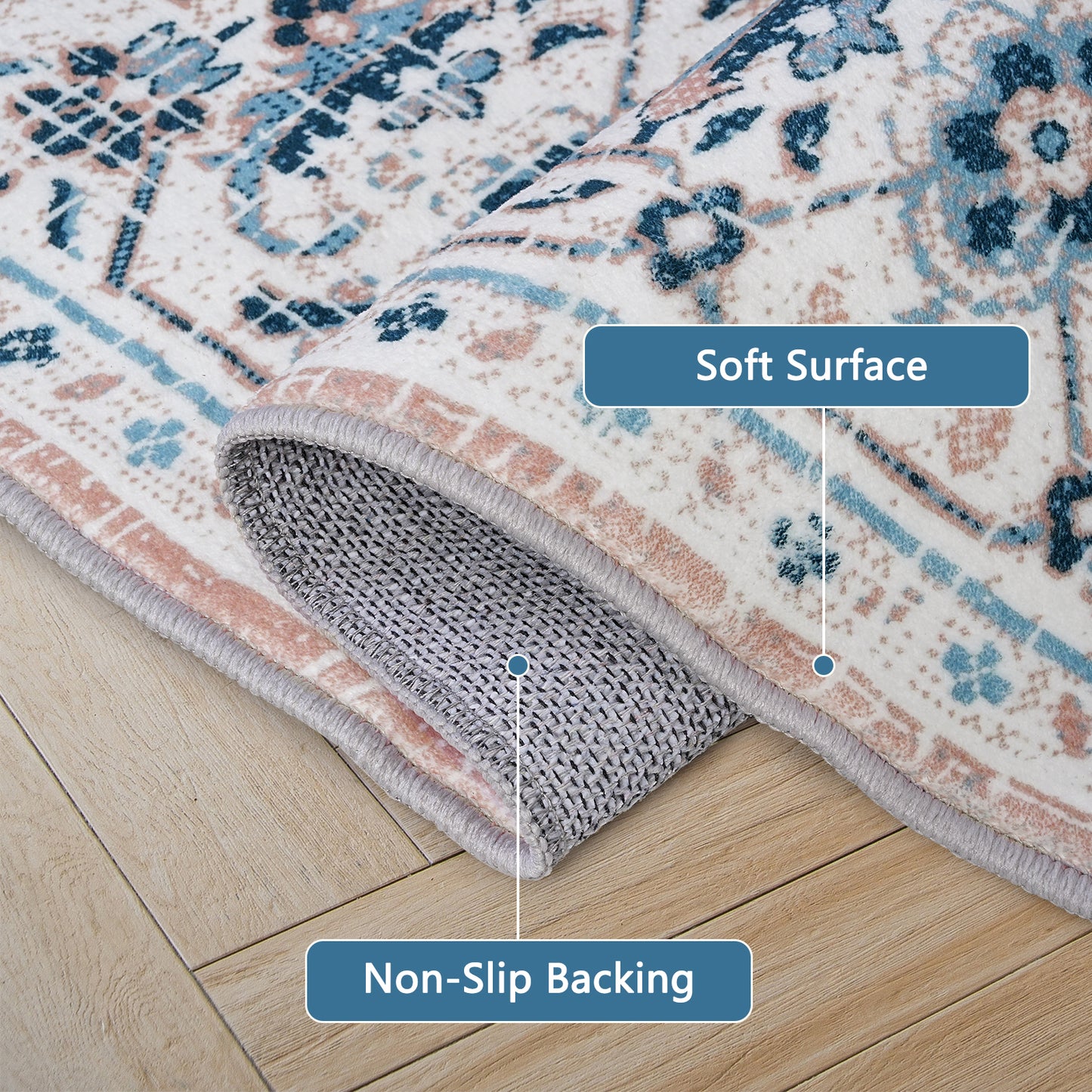 DOMQGA 5'x7' Area Rugs Modern Stylish Large Machine Washable Rugs for Living Room,Dining or Bedroom Foldable Home Decor Soft Nonslip Carpet