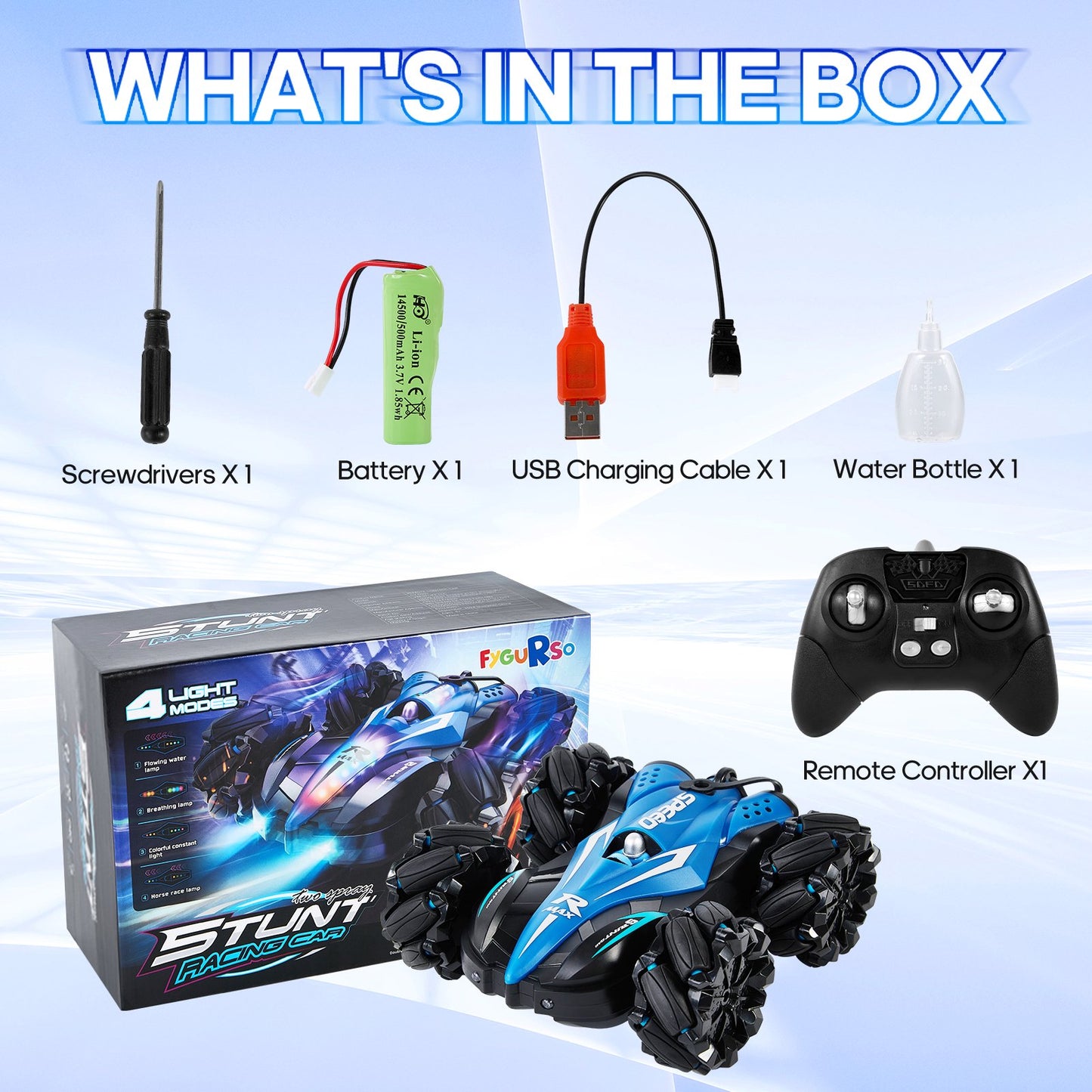 Remote Control Car High Speed Drift Car,2.4ghz 4wd Sensing Remote Control Cars With Spray And Lights Music,Off-Road 360° Rotation Rc Stunt Car Toy Kids Aults 3+ Christmas Birthday Gifts