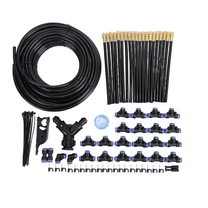 65Ft Drip Irrigation System,Upgrade 360° Adjustable Garden Irrigation Kit with 20pcs Copper Nozzles for Outdoor Plants, Lawn & Garden Use