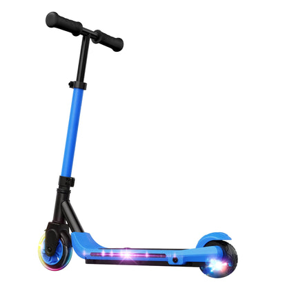 Electric Scooter for Kids Ages 6-14, 150W Motor, Adjustable Speed and Height, Colorful Lights, Double Brake, Kids Electric Scooter with Magnetic Charging, Gifts for Kids
