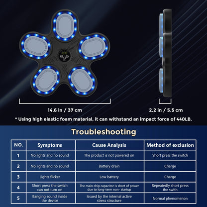 Music Boxing Machine for Kids, Boxing Equipment with Gloves, Punching Machine for Boys & Girls