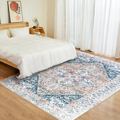 DOMQGA 5'x7' Area Rugs Modern Stylish Large Machine Washable Rugs for Living Room,Dining or Bedroom Foldable Home Decor Soft Nonslip Carpet