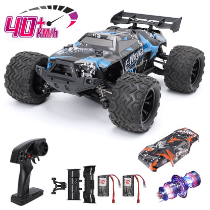 FAGINEY Fast RC Truck for Adults – 40+ km/h 1:14 4WD Off-Road Remote Control Car, 2 Batteries & 2 Shells