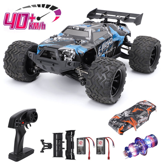 FAGINEY Fast RC Truck for Adults – 40+ km/h 1:14 4WD Off-Road Remote Control Car, 2 Batteries & 2 Shells