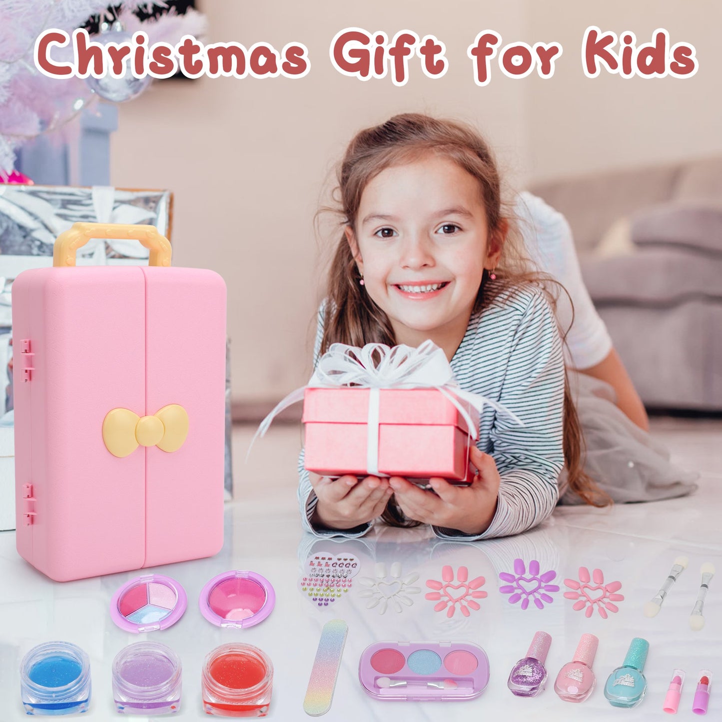 Kids Makeup Set, Gifts For Girls, 25 Pcs Makeup Toys, Washable Little Girl Princess Makeup Toys With Makeup Bag, Suitable For Birthday Christmas Gifts For 4 5 6 7 8 9 Years Old Girls