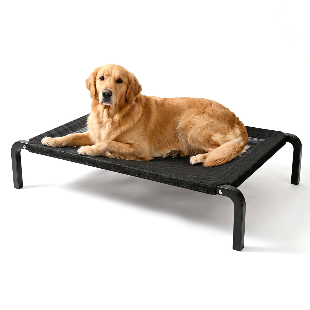 FAGINEY Cooling Elevated Dog Bed, Breathable Washable Mesh Raised Pet Cot with Anti‑Slip Feet, Portable for Indoor & Outdoor Use