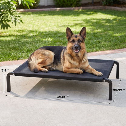 FAGINEY Cooling Elevated Dog Bed, Breathable Washable Mesh Raised Pet Cot with Anti‑Slip Feet, Portable for Indoor & Outdoor Use