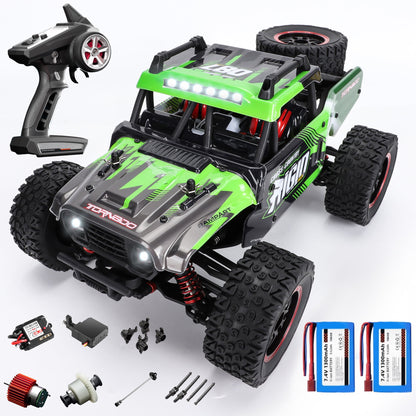 RC Cars 1:14 4WD High Speed Remote Control Truck 60+km/h Fast All Terrain Off Road RC Truck Toy Gifts for Kids Adults, 2 Batteries