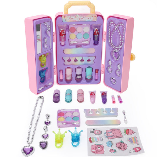 Kids Makeup Set, Gifts For Girls, 19 Pcs Makeup Toys, Washable Little Girl Princess Makeup Toys With Makeup Bag, Suitable For Birthday Christmas Gifts For 4 5 6 7 8 9 Years Old Girls